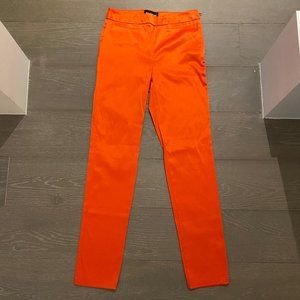 H&M Neon Orange Satin Look Pant Size 6